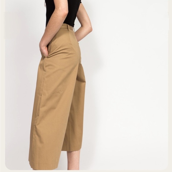 YMC You Must Create 100% Cotton Wide Leg Culottes Tan Khaki US 10 - Picture 2 of 15